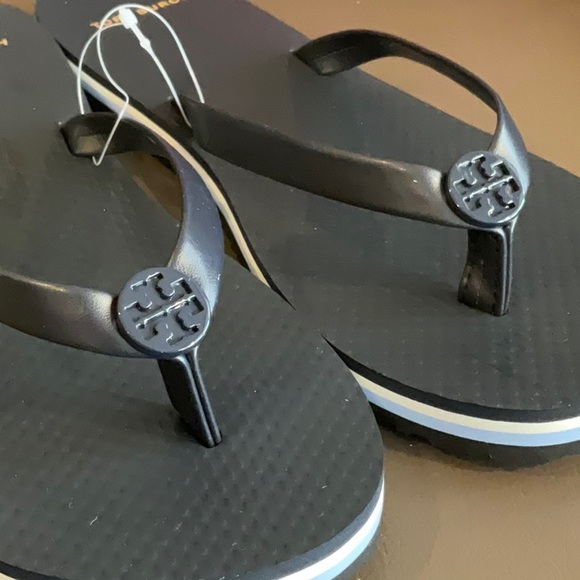 Tory Burch mini Minnie flip flop perfect navy - Picture 4 of 6